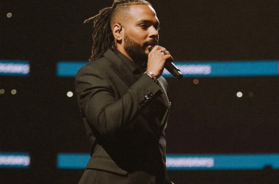 Anthony Brown speaking on stage